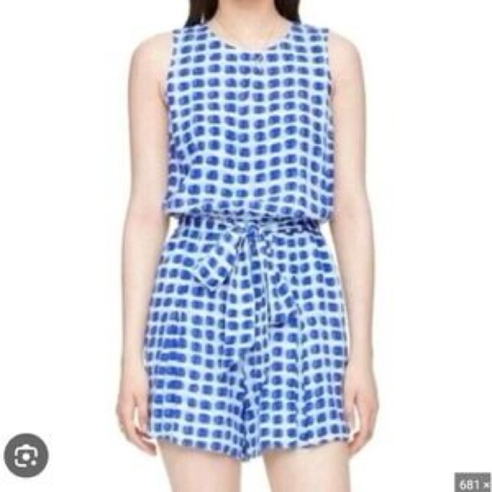 KATE SPADE Island Stamp Romper Belted Breath of Fresh Air